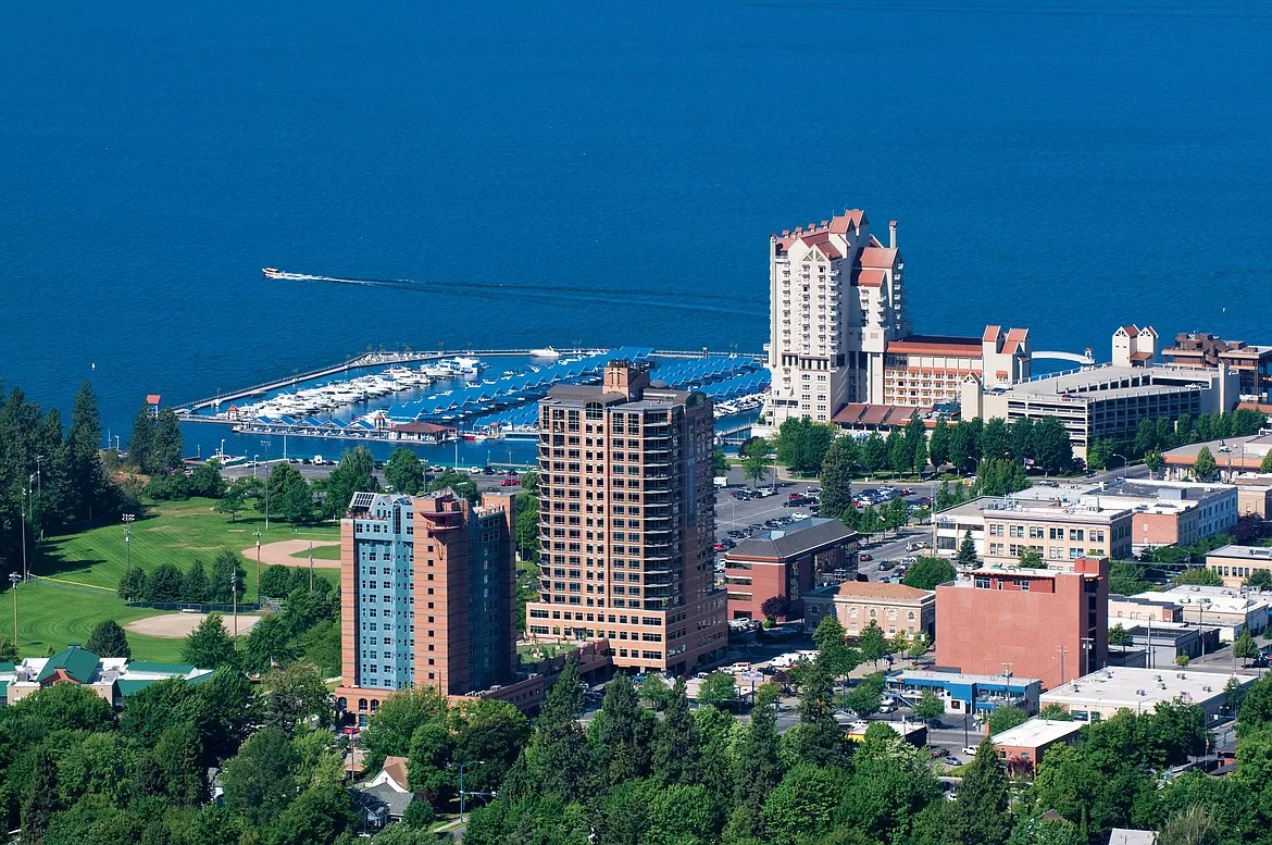 Marina and waterfront in Coeur d'Alene